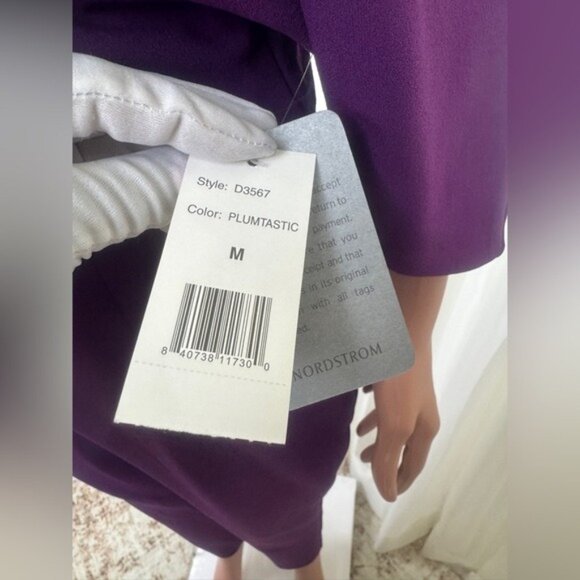 NWT Alexia Admor Draped One-Shoulder Jumpsuit Unitard Size Medium Plumtastic - Picture 11 of 15